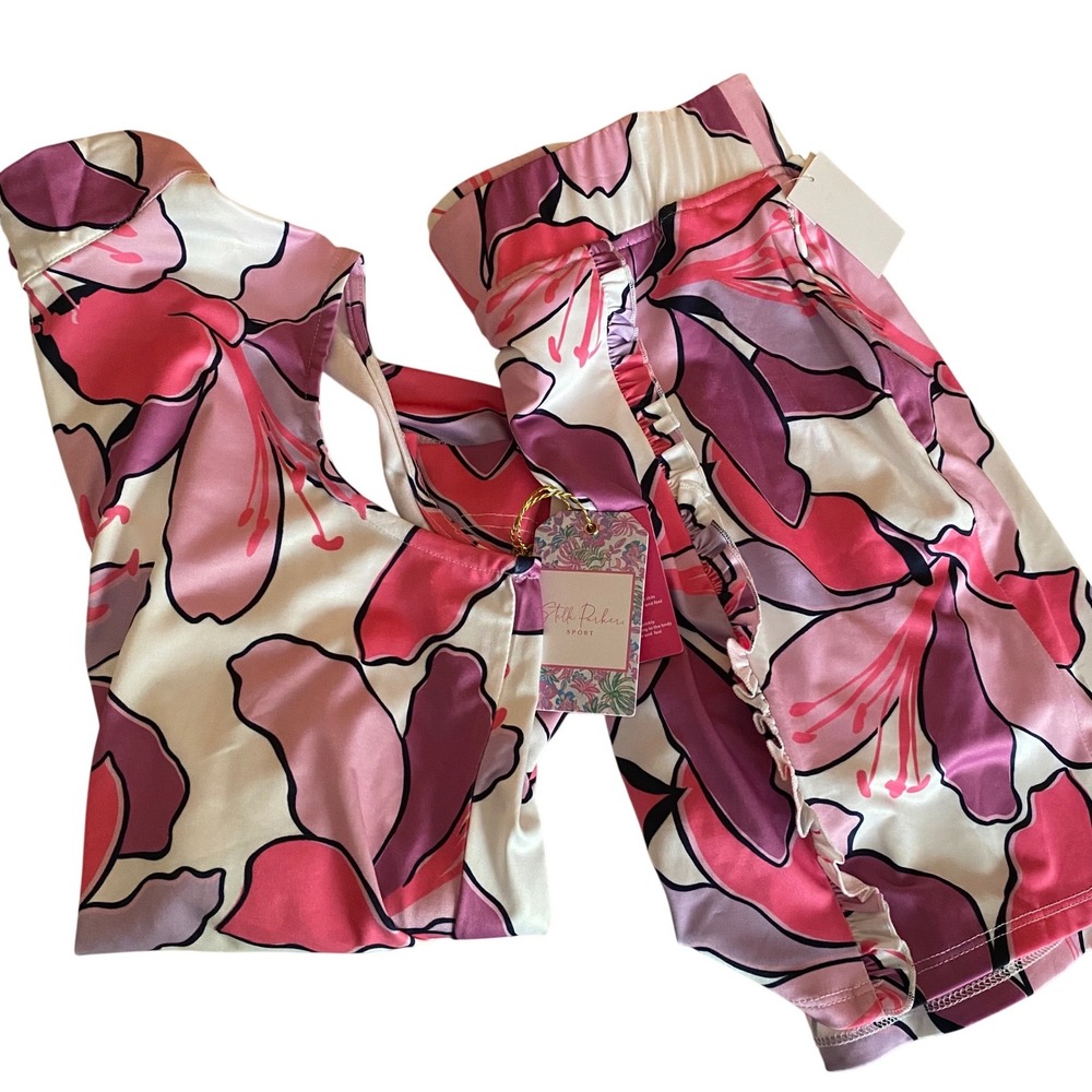 Stella Parker NWT Floral 2 Piece Skort Set Sleeveless 1/4 Zip Tank Small Golf